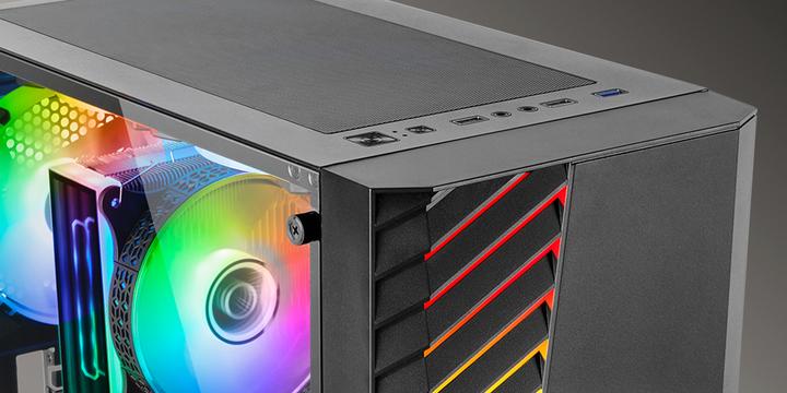 Actual product image Mars Gaming Boitier Moyen Tour Atx Mc-Volt RGB Avec Panneau Vitré (Noir) (ATX, mATX, Mini-ITX)