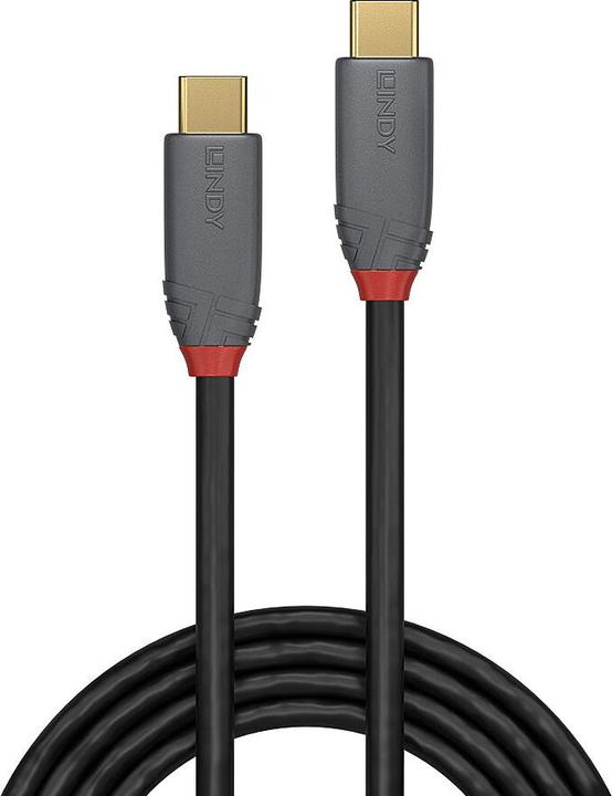 Actual product image Lindy 3m USB 3.2 Typ C Kabel 10Gbit/s 100W PD Anthra Line (3 m, 100 W)