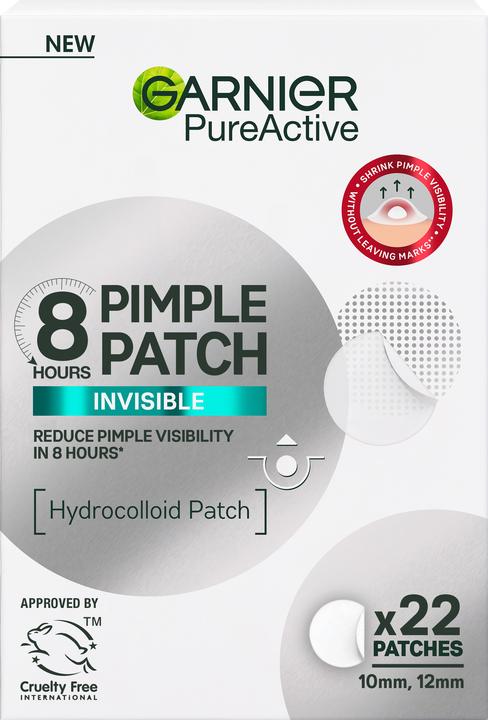 Garnier - PureActive Invisible Pimple Patch for impure skin - 22 pc - 10mm and 12mm