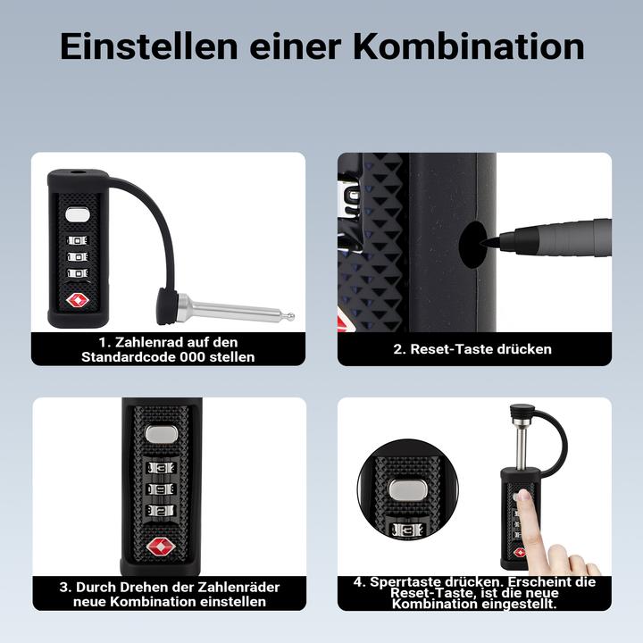 Immagine prodotto Wiltec Waffenkoffer Zahlenschloss Kofferschloss Gewehrkoffer Vorhängeschloss