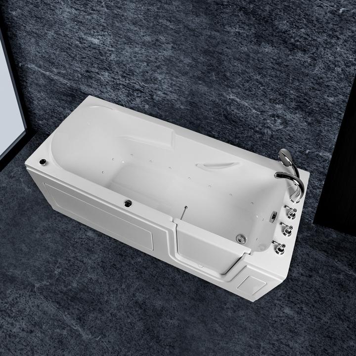 Produktbild PureHaven Seniorenbadewanne 150x75 cm Sitz- und Whirlpool mit Massagedüsen integrierte Tür für leich (150 cm, 75 cm)