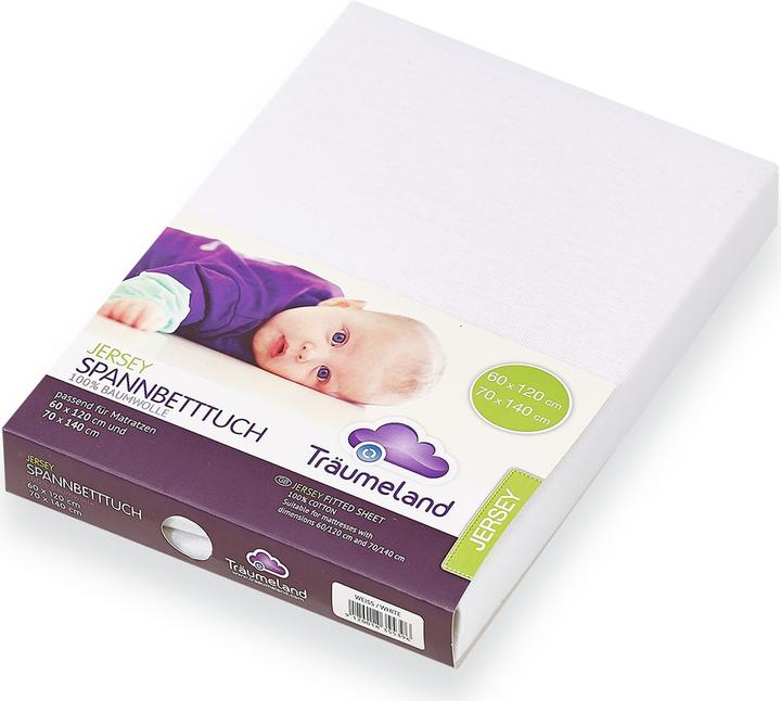 Immagine prodotto Träumeland Lenzuolo con angoli in jersey (200 x 90 cm)