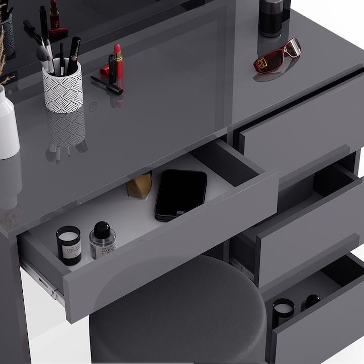 Produktbild Vicco Sherry mit Hocker und Beleuchtung (90 x 75 x 40 cm)