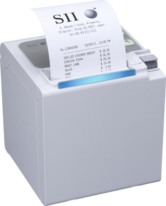 Seiko POS-printer, RP-E10-W3FJ1-E-C5, bovenuitvoer, Ethernet, wit, incl. voedingseenheid en AC-kabel (EU) (Ethernet)