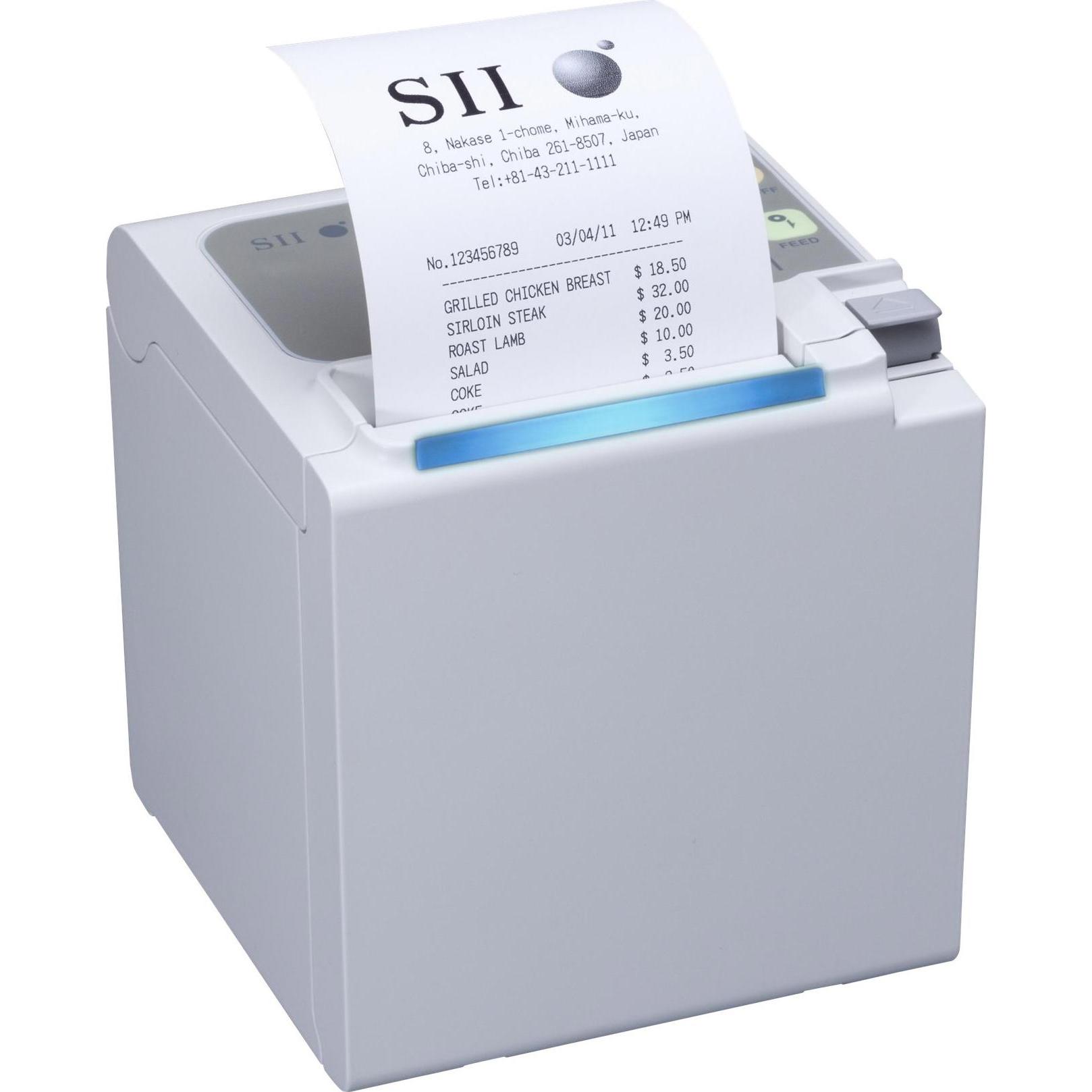 Seiko POS-Drucker, RP-E10-W3FJ1-E-C5, Top Exit, Ethernet, weiss, inkl. Netzteil und AC-Kabel (EU) (WLAN), Belegdrucker, ...