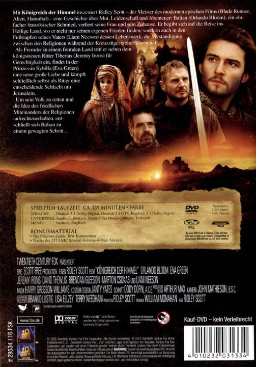 Image du produit Royaume des cieux (DVD, 2005, Allemand, Anglais)