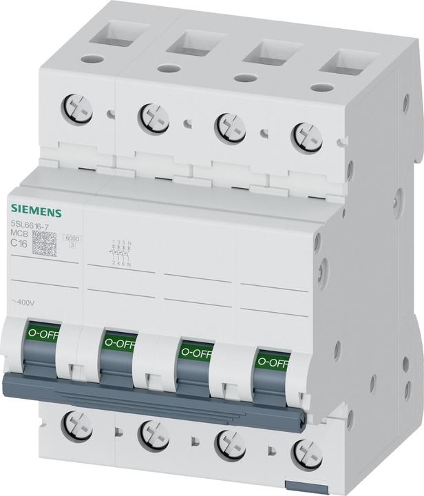 Siemens Circuit breaker 5SL6616-7 C16A 3+Npole 6kA