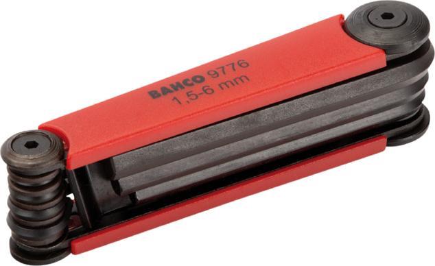 Actual product image Bahco Unbrako® spanner set, black, metricBE-9776 Set, 7-piece1.5-2-2.5-3-4-5-6mmassembled in