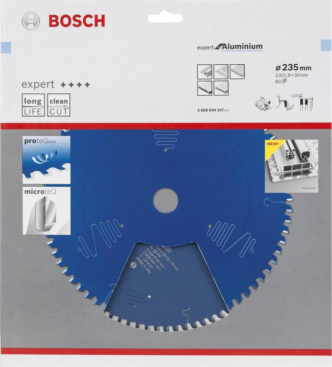 Produktbild Bosch Professional Zubehör Kreissägeblatt Expert for Aluminium, 235 x 30 x 2,6 mm, 80
