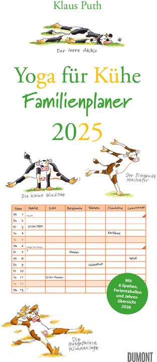 Nährwerte und Zutaten YogafürKüheFamilienplaner2026-Wandkalender-Familien-Kalendermit6Spalt (22 x 49 cm)