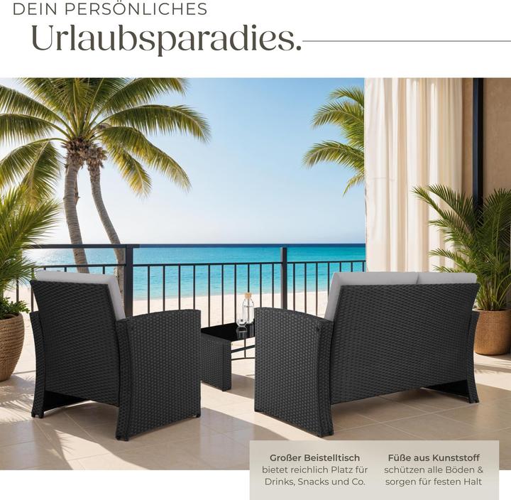 Produktbild tectake Rattan Lounge Jesolo (89 cm)