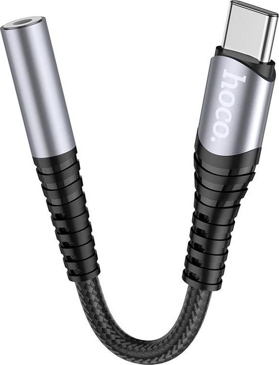 Actual product image Hoco - Audio Cable Adapter (LS33) - Type-C to Jack 3.5mm - Grey (Digital -> Analog)
