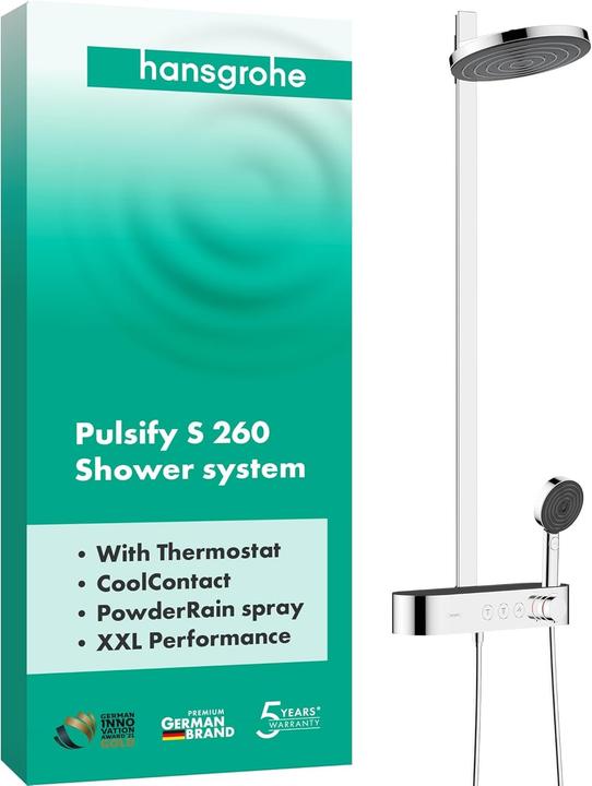 Produktbild hansgrohe Showerpipe 260 2jet mit ShowerTablet Select 400 : Farbe - Chrom