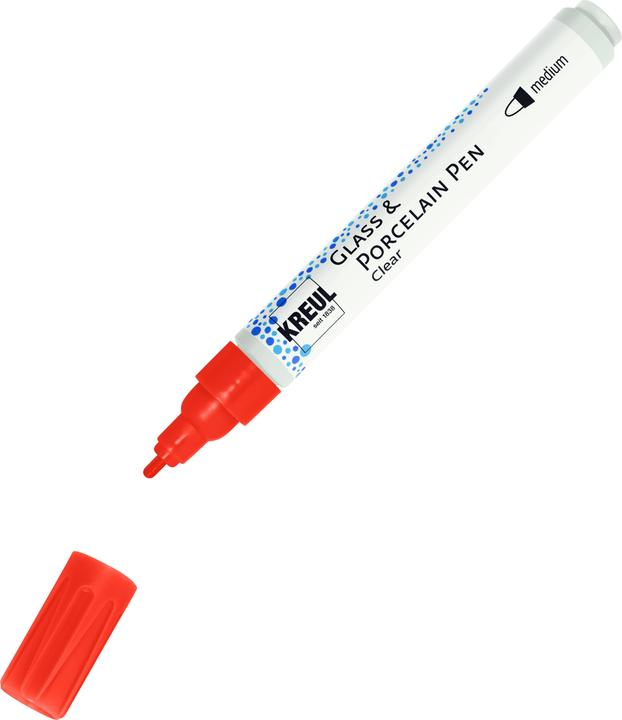 Actual product image Kreul Glass & Porcelain Pen Clear medium (Red)