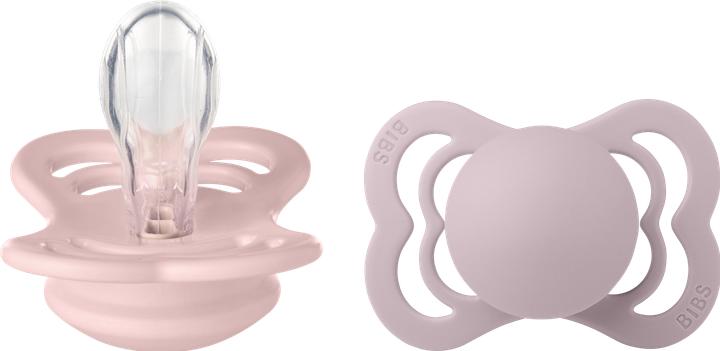Immagine prodotto Bibs Sucette Supreme 2 PACK Silicone Symmetrical 0-6m Blossom Dusky Lilac (2 x, fino a 6 M.)