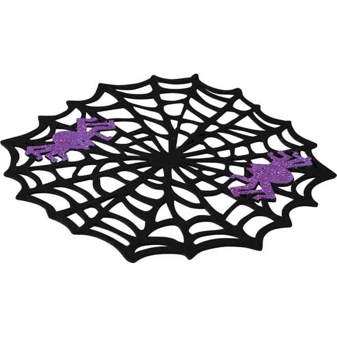 MICA Living Platzmatte - Spinnenweben - aus Filz - Ø = ca. 38 cm