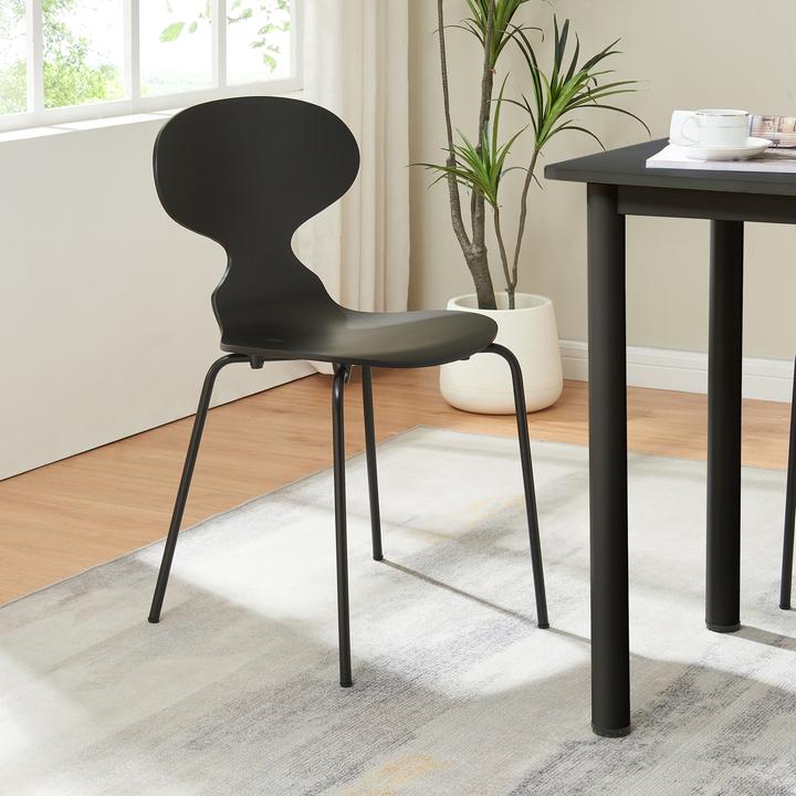Produktbild En.Casa Esszimmerstuhl Kil 4er Set Schwarz