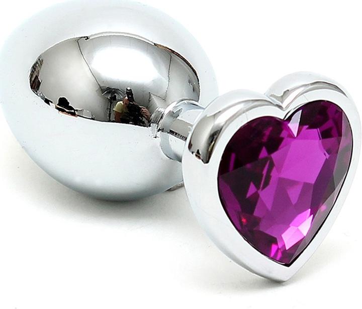 Image du produit Rimba Buttplug acier inoxydable petit coeur violet