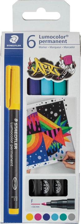 Produktbild Staedtler Lumocolor permanent Universalstift 318, F, Kartonetui mit 6 Stück, sortiert (6x)