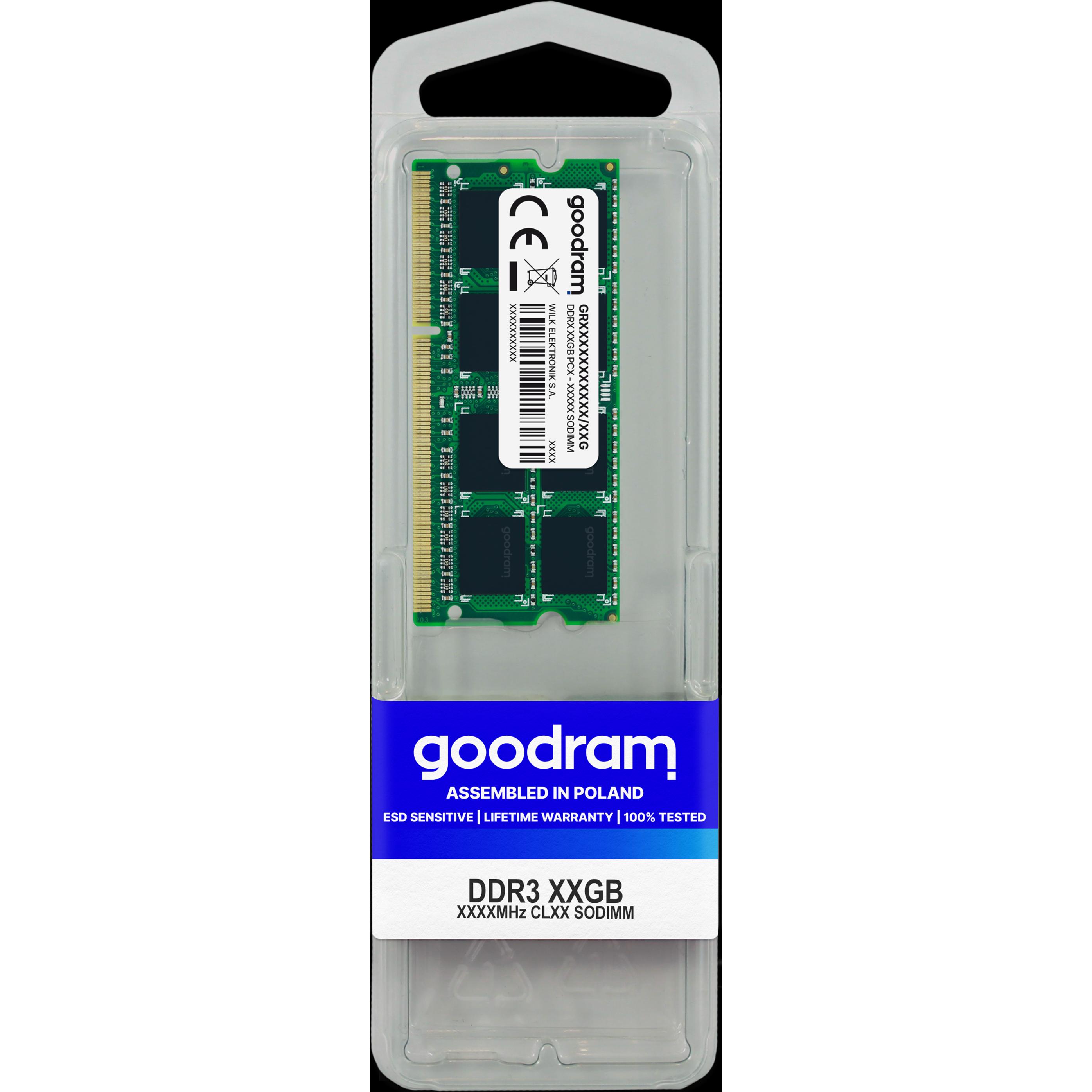 Goodram Gr1600s3v64l11 (1 x 8GB, 1600 MHz, DDR3-RAM, SO-DIMM), RAM, Grün