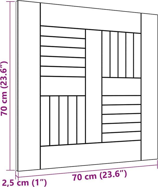 Actual product image vidaXL Tischplatte (70 x 70 cm)