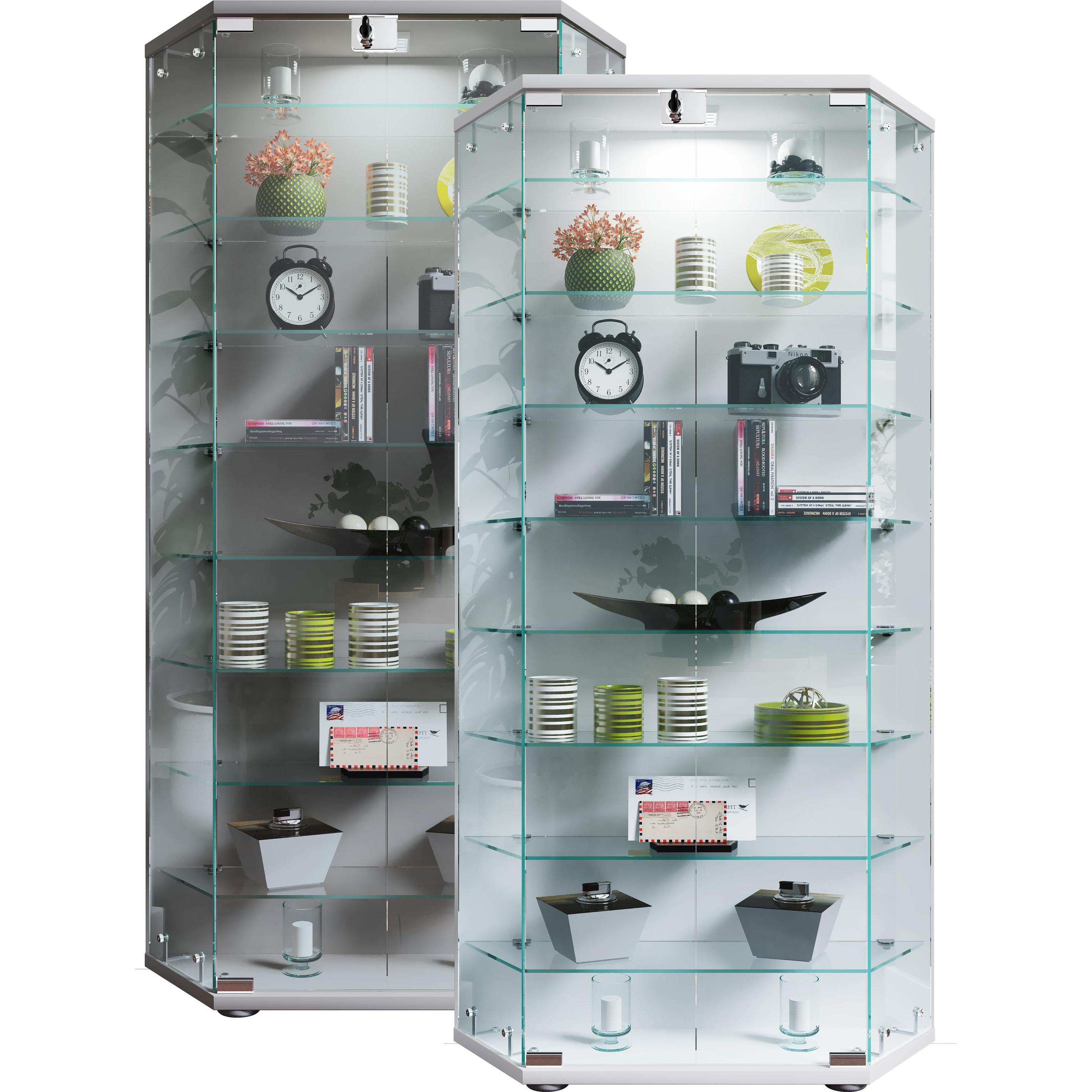 Thumbnail - VCM, Vitrine + Buffetschrank, Holz Glas Stand Vitrine Regal Cenila XL (83 x 17 x 114 cm)