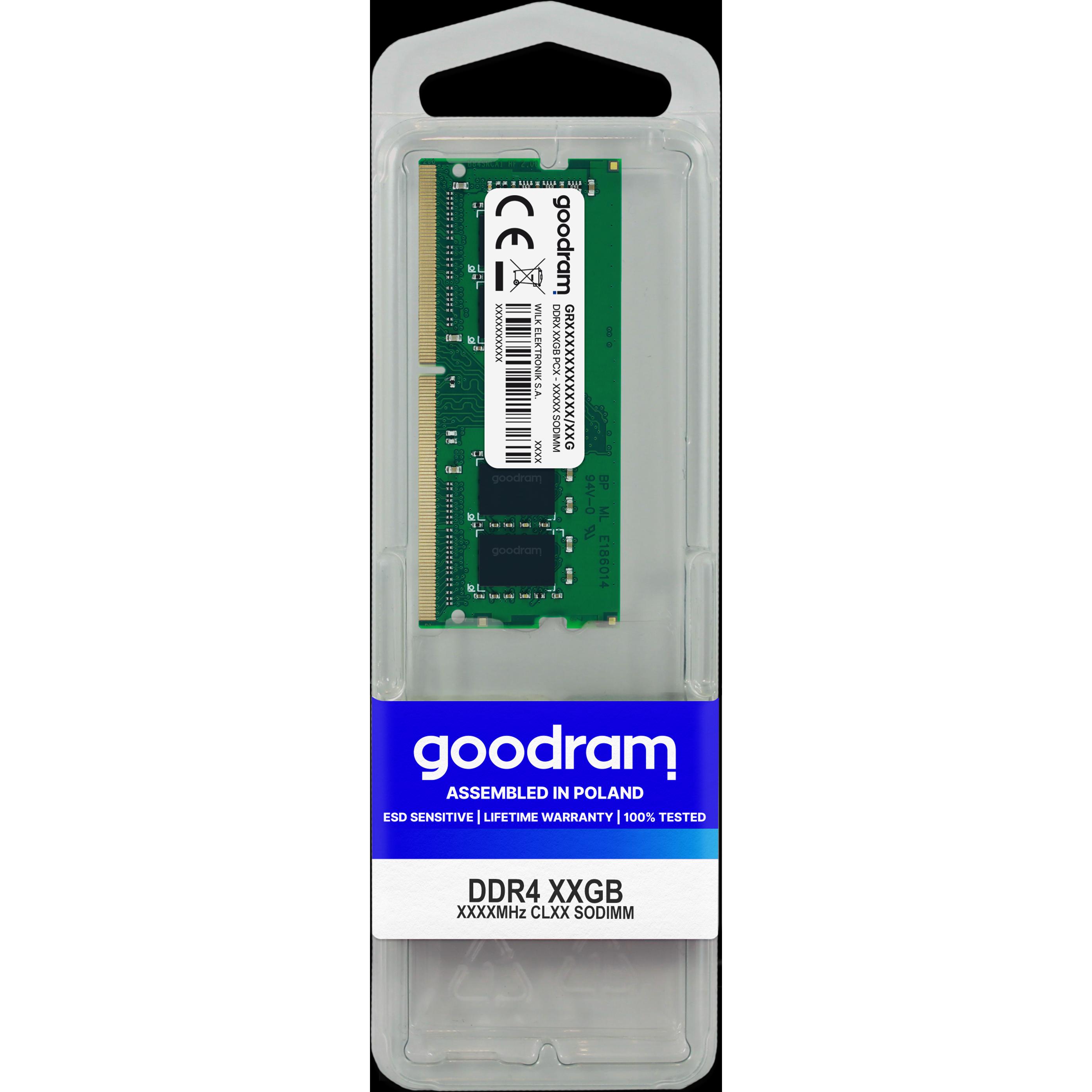 Thumbnail - Goodram Gr2400s464l17s (1 x 4GB, 2400 MHz, DDR4-RAM, SO-DIMM), RAM, Grün