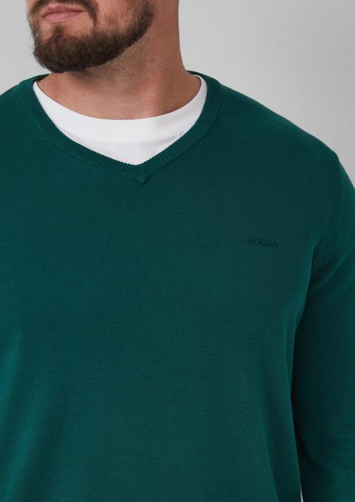 Actual product image s.Oliver Strickpullover Strickpullover mit Logo-Stickerei (XXL)