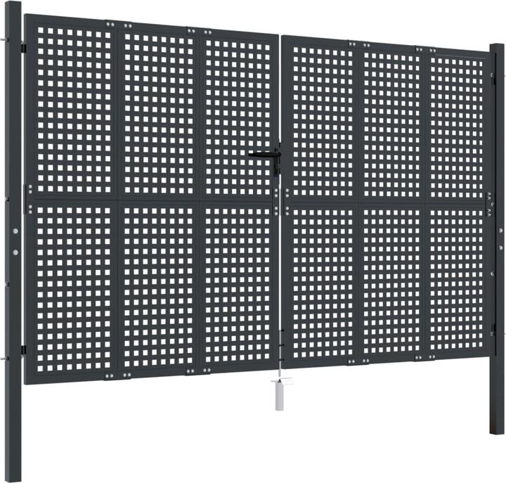 Produktbild vidaXL Gartentor Anthrazit 300x225 cm Stahl, Farbe: Anthrazit