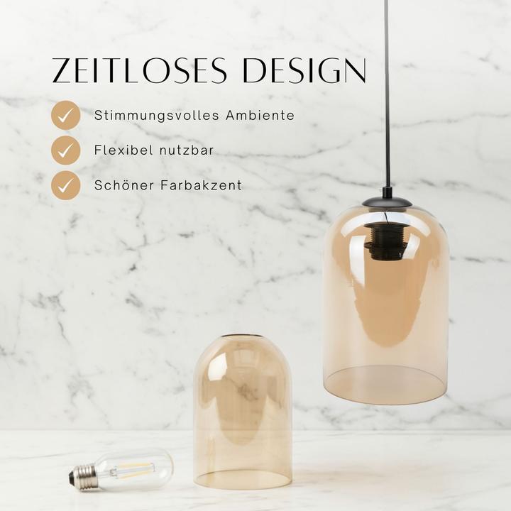 Actual product image Hermex Skandinavische Glas-Hängelampe (E27)