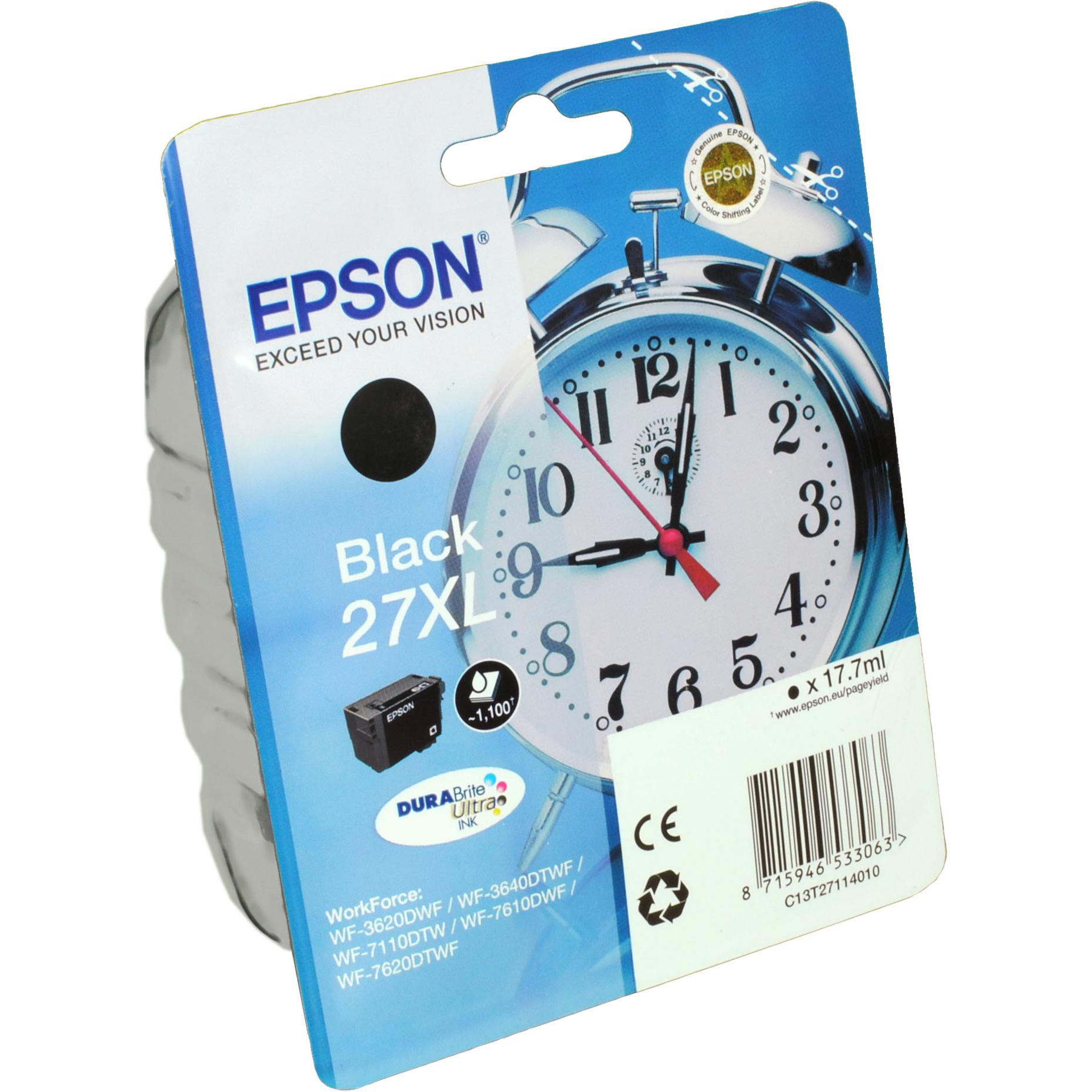 Epson, Druckerpatrone, 27XL DuraBrite Ultra (BK)