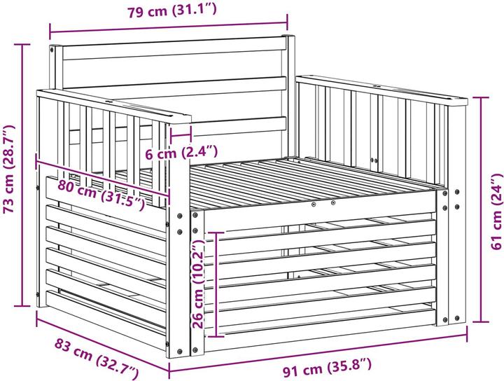 Produktbild vidaXL Outdoor-Sofa