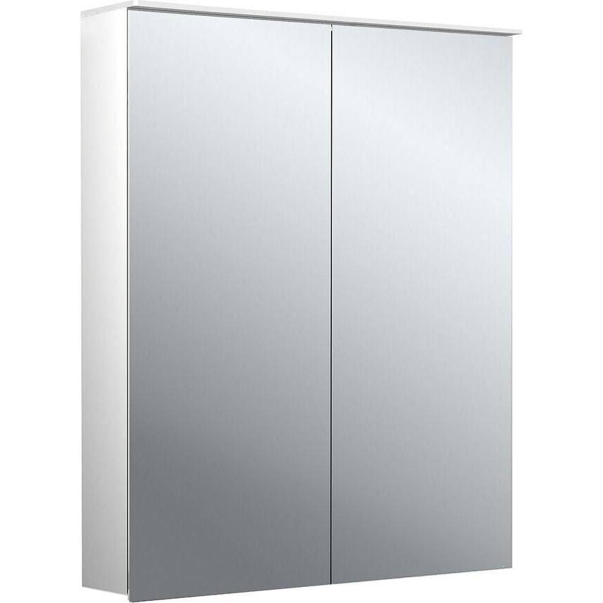Emco, Spiegelschrank, flat 2 Design LED Lichtspiegelschrank mit Lichtsegel, 2 Türen, 600x711x113mm, 979706402