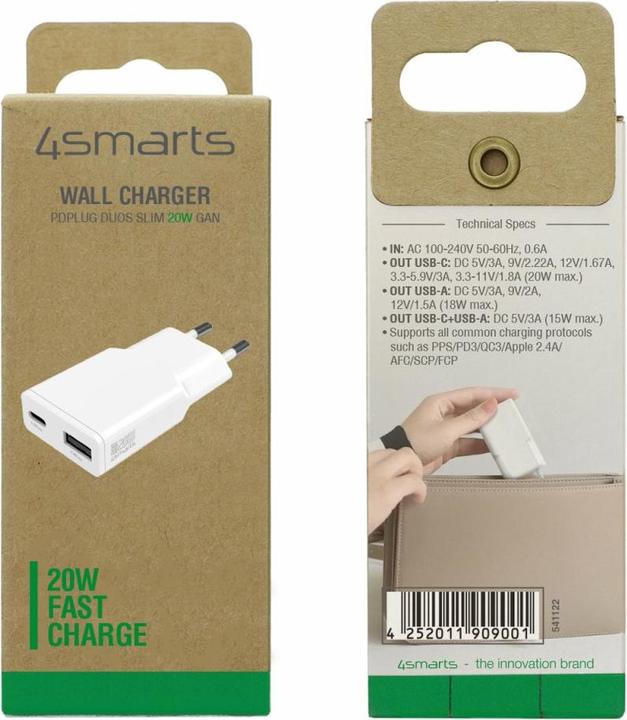 Image du produit 4smarts PDPlug Duos Slim (20 W, 2 ports)