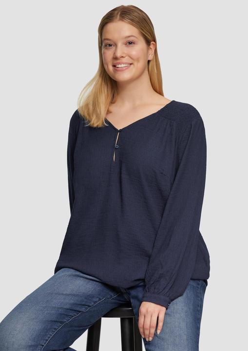 Image du produit S.Oliver Bluse Strukturierte Bluse aus Viskosemix mit Smok Detail (46)