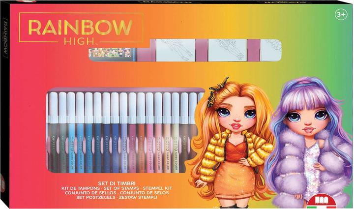 Actual product image Multiprint Rainbow High Feltipens Set With Stamps 40pcs.