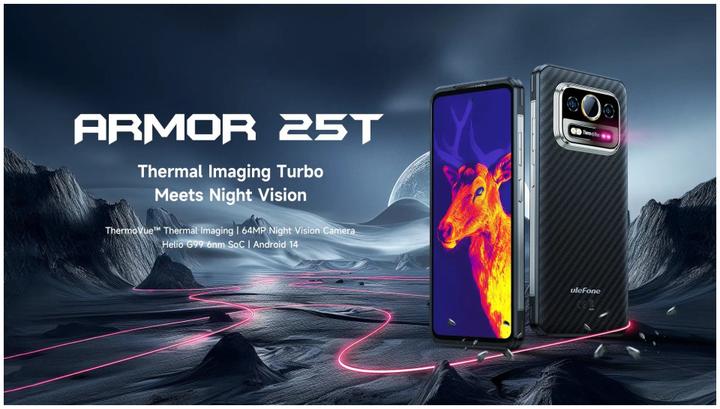 Actual product image Ulefone Armor 25T (256 GB, Frost Black, 6.78", Dual SIM, 4G)