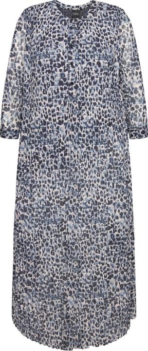 Immagine prodotto Ulla Popken Maxi abito in mesh a doppio strato con design leopardato, scollo a girocollo e maniche a 3/4 (52)
