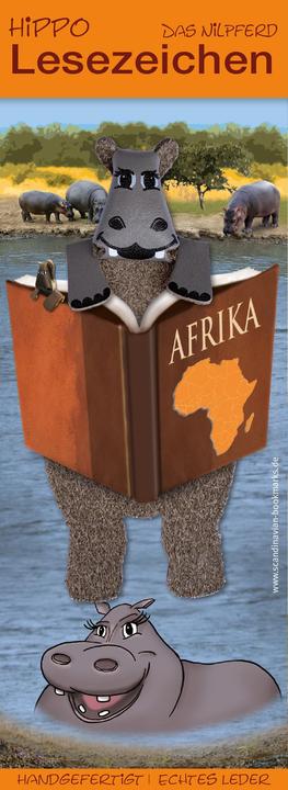 Scandinavian Bookmarks Lesezeichen Nilpferd