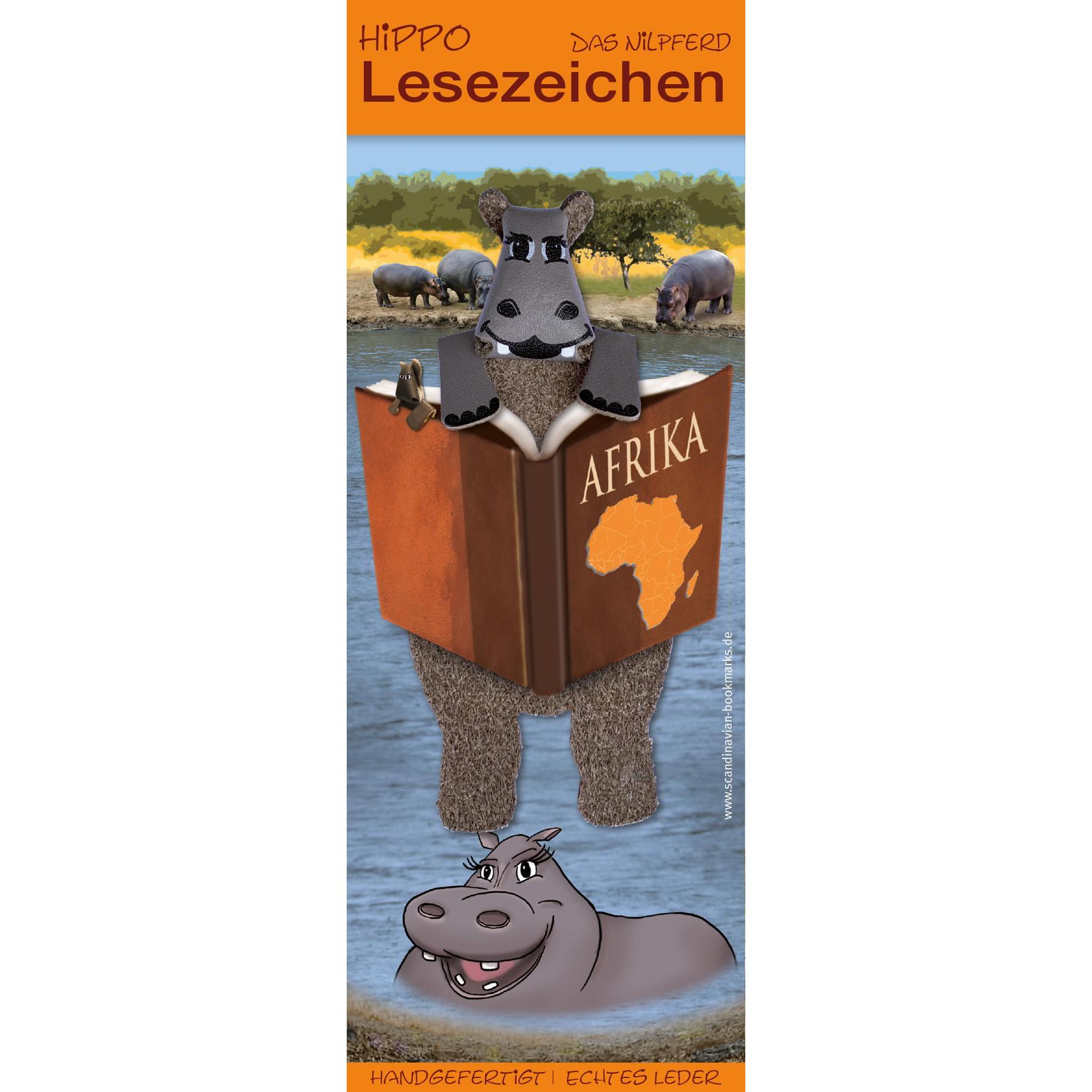 Scandinavian Bookmarks, Schreibtisch Accessoire, Lesezeichen Nilpferd