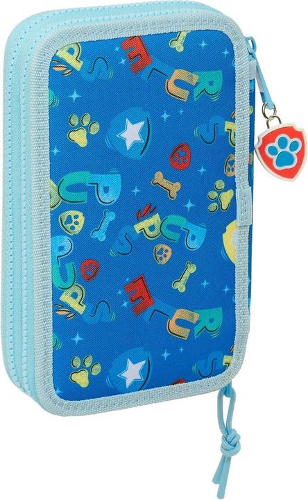Produktbild Paw Patrol Doppel-Federtasche The Pups rule Blau 12.5 x 19.5 x 4 cm 28 Stücke