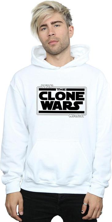 Immagine prodotto Star Wars Clone Wars Logo Felpa con Cappuccio Uomo (L)