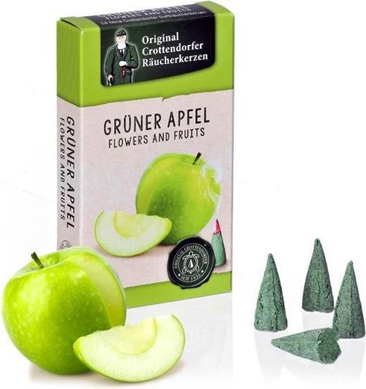 Crottendorfer 1608 - Räucherkerzen Grüner Apfel M, 24 Stück