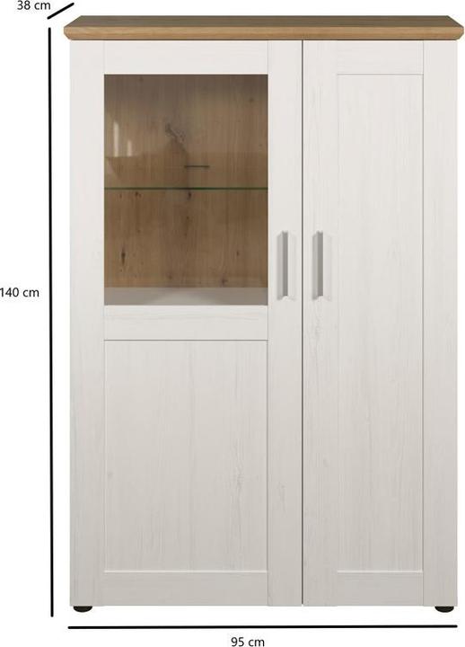 Produktbild Ebuy24 Vitrinenschrank Shade (95 x 38 x 140 cm)