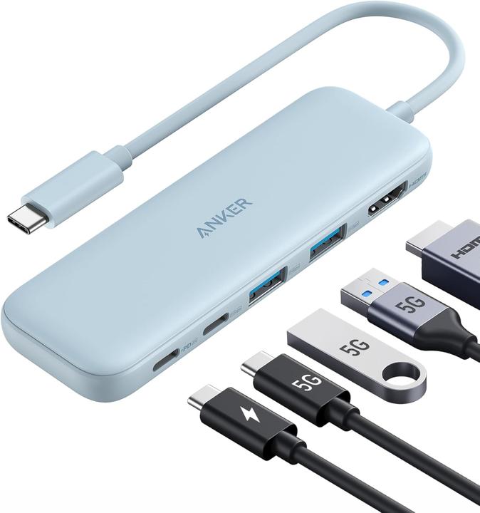 Image du produit Anker USB-C Hub mit 4K HDMI und 5Gbps Datenanschluss (USB-C, 4 ports)