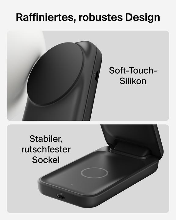 Produktbild Belkin UltraCharge 2-in-1 Qi2 Ladestation (25 W)