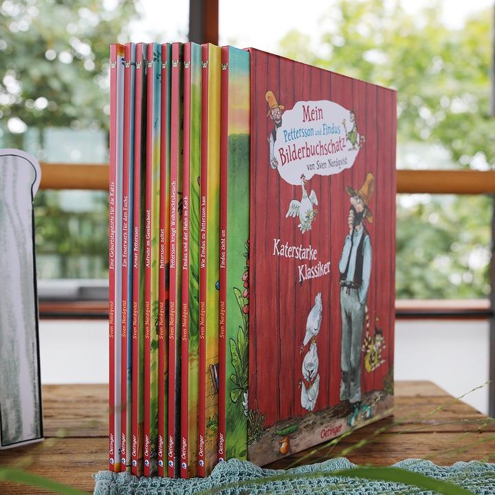 Actual product image Pettersson und Findus. Mein Pettersson und Findus Bilderbuchschatz (German, Angelica Carriage, Sven Nordqvist, 2024)