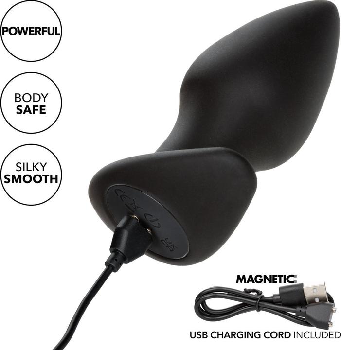Produktbild CalExotics Rock Bottom Perfect Anal Plug 10 Vibrationen Silikon Schwarz