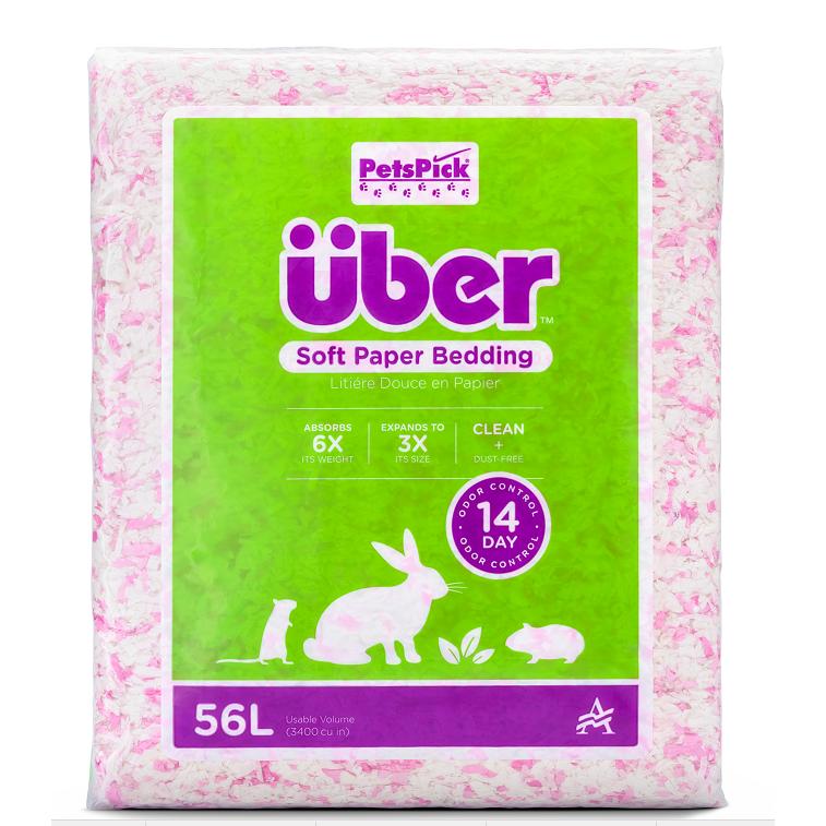 Über Soft Paper Bedding 56l Pink/White - (45064) (Einstreu), Einstreu