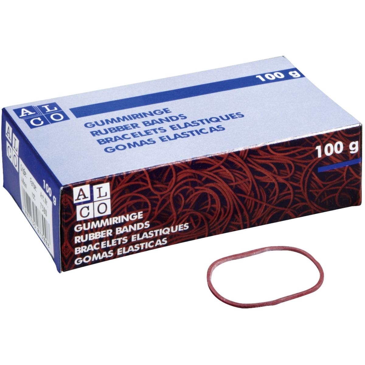 Alco, Gummiband, Gummiring Naturkautschuk 100mm rot 100g (1 Stk.)